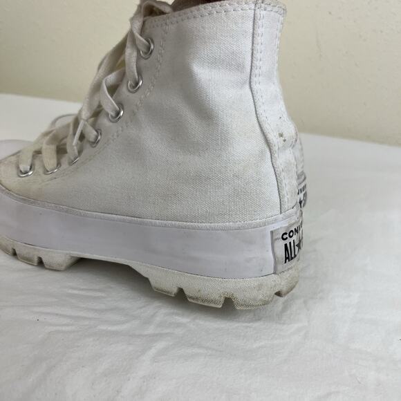 Chuck Taylor All Star Lugged High Top Sneaker Womens 5.5 White - Picture 8 of 10